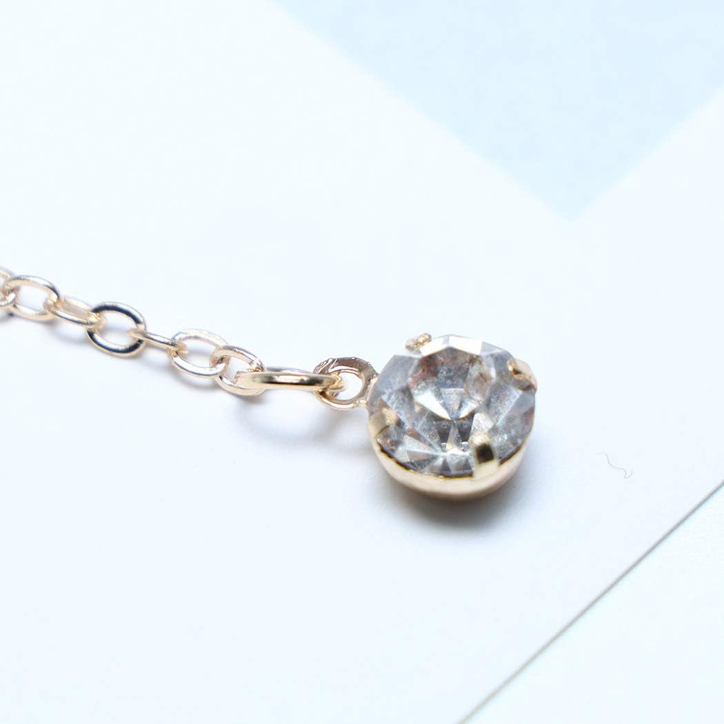 Collier En Y Bohème Simple Avec Pendentif En Strass Pour Femmes Et Filles