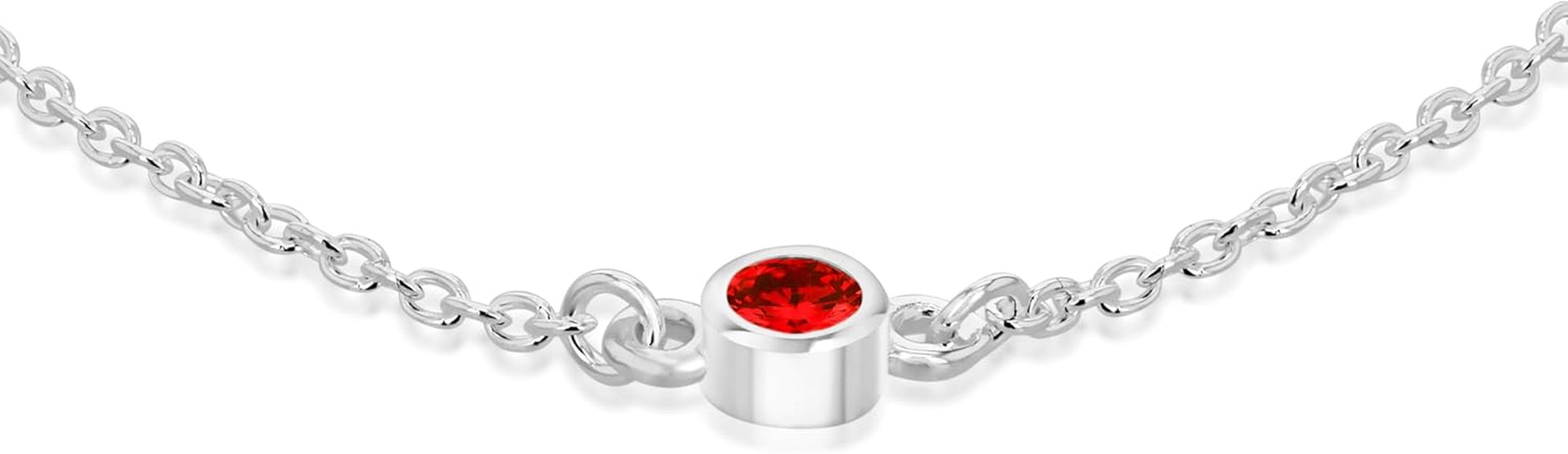 Bracelet Réglable En Argent Sterling Avec Pierre De Naissance