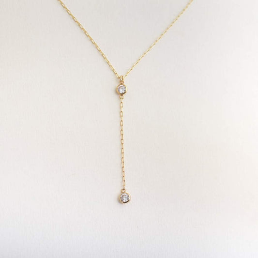 Collier En Y Bohème Simple Avec Pendentif En Strass Pour Femmes Et Filles